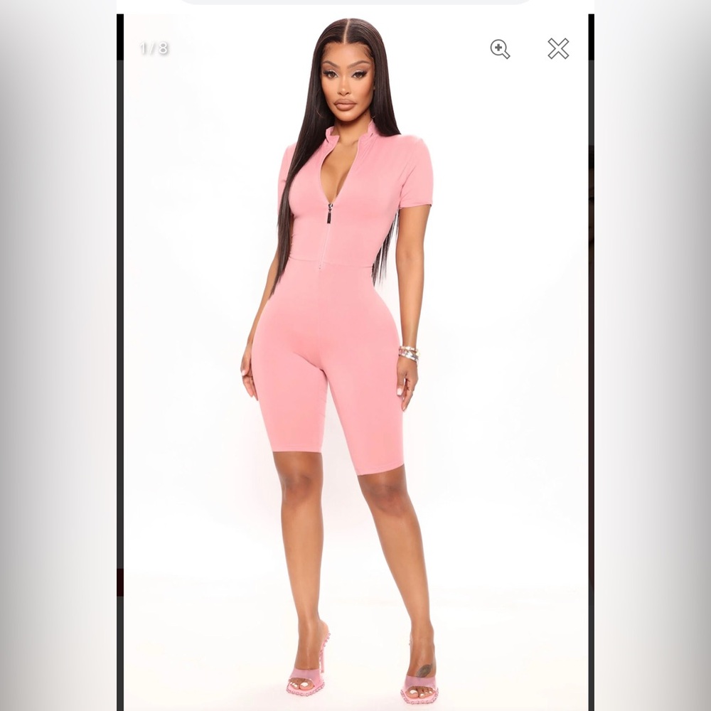 Fashion Nova Baby Got Back Romper - Pink Medium New